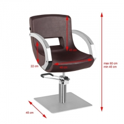 GABBIANO FOTEL FRYZJERSKI Q-3111 BRĄZOWY